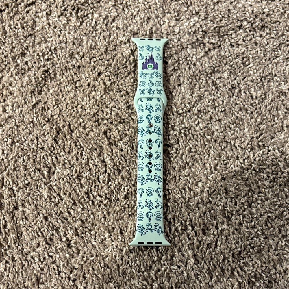 Mint Green Watch Band with Disney Castle Icons